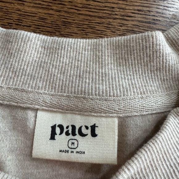 Pact Organic Cotton Mockneck Sleeveless Muscle Tee Tank Cream High Neck Ivory - Picture 4 of 6